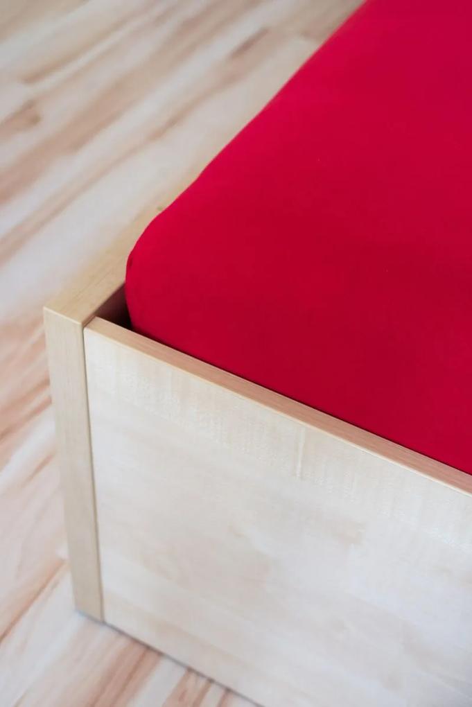 AMIDO-EXQUISIT Červená plachta na posteľ Jersey Rozmer: 140 x 200 cm J40_300