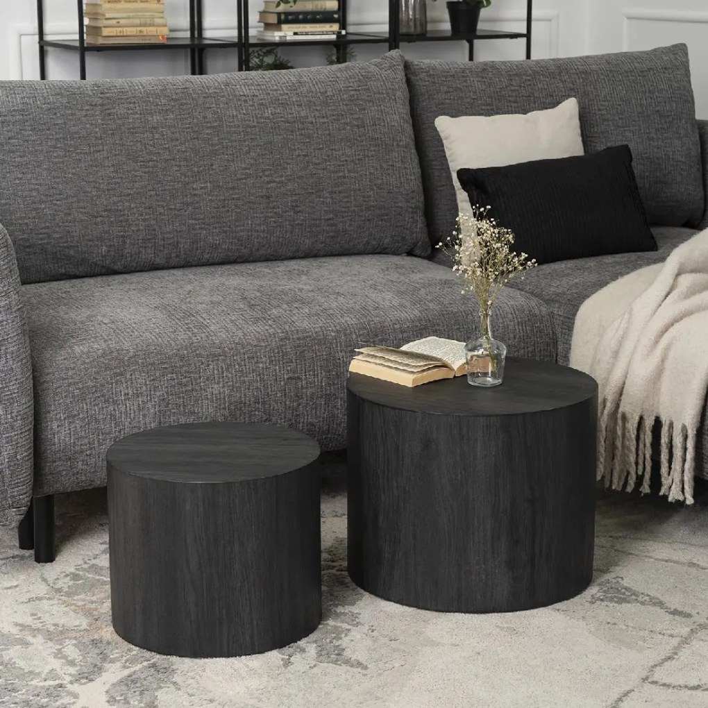 PROXIMA.store - Moderná zostava stolíkov LEILA FARBA: čierna