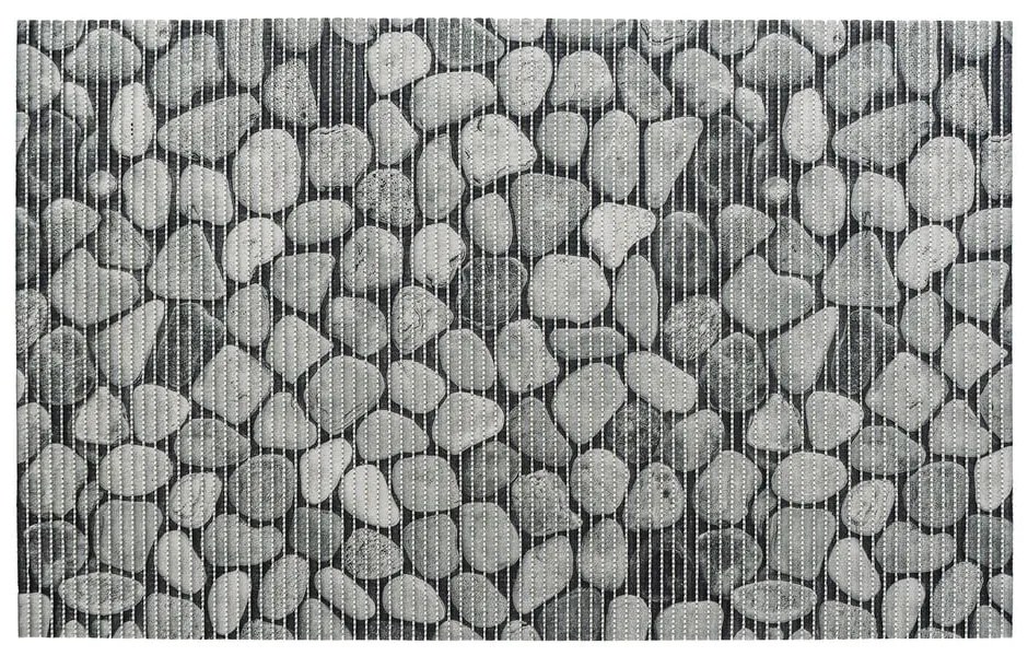 Sivá plastová kúpeľňová predložka 50x80 cm Sassi - Wenko