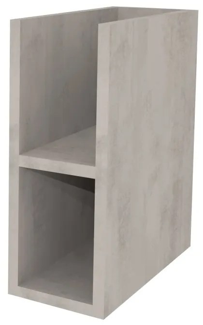 Mereo Aira, kúpeľňová skrinka 20 cm, spodná, Multidecor, Chromix strieborný, MER-CN797SACST