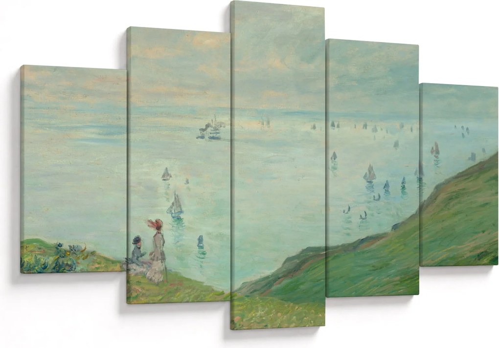 Obraz - Henri Fantin-Latour, Cliffs at Pourville, reprodukcia (150x105 cm)