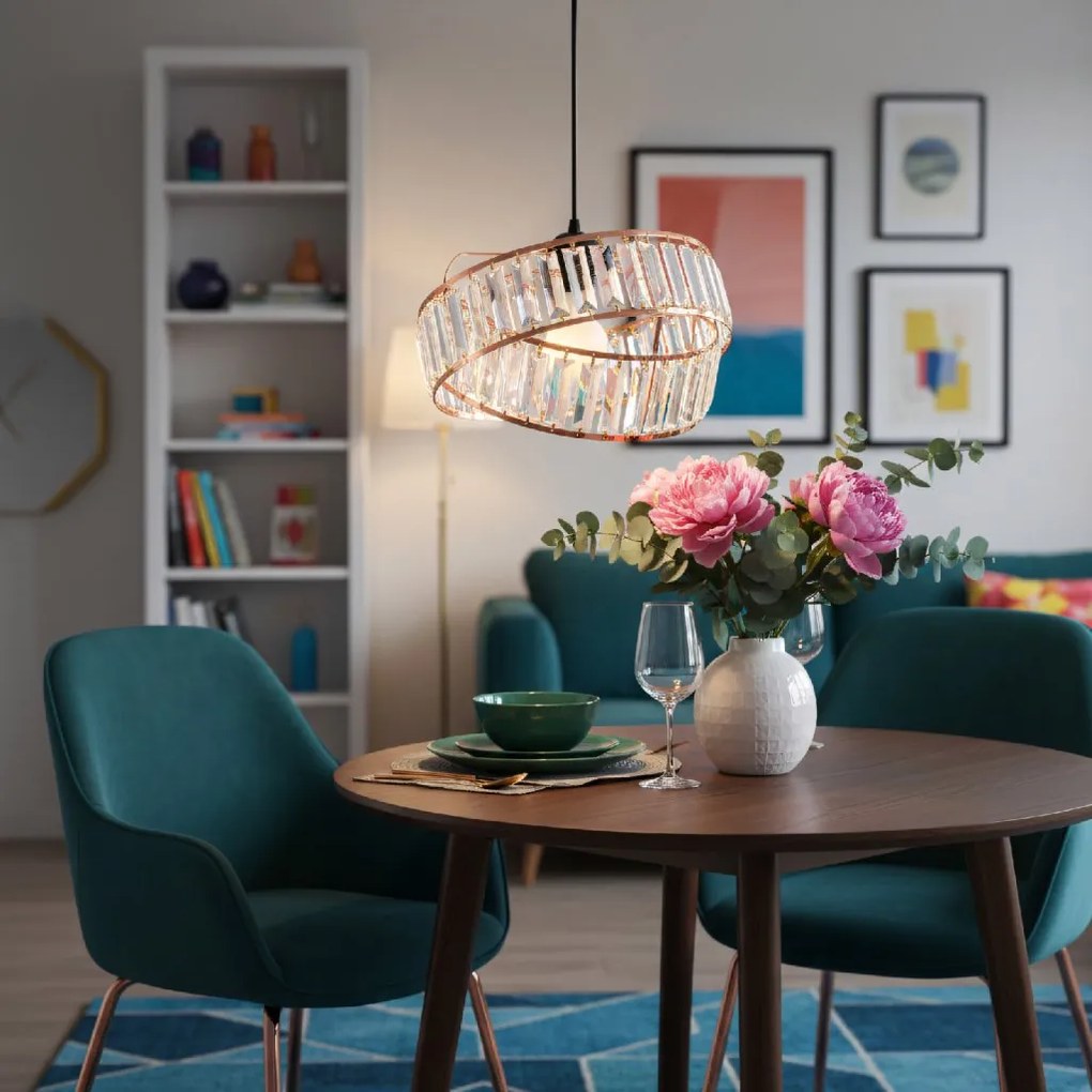 Toolight Toolight, závesné svietidlo 1xE27 APP1105-1CP, ružové zlato, OSW-06329