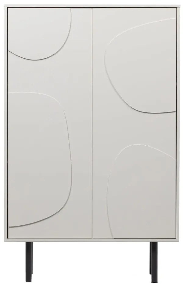 Svetlosivá skrinka z borovicového dreva 85x135 cm Cadiz – WOOOD