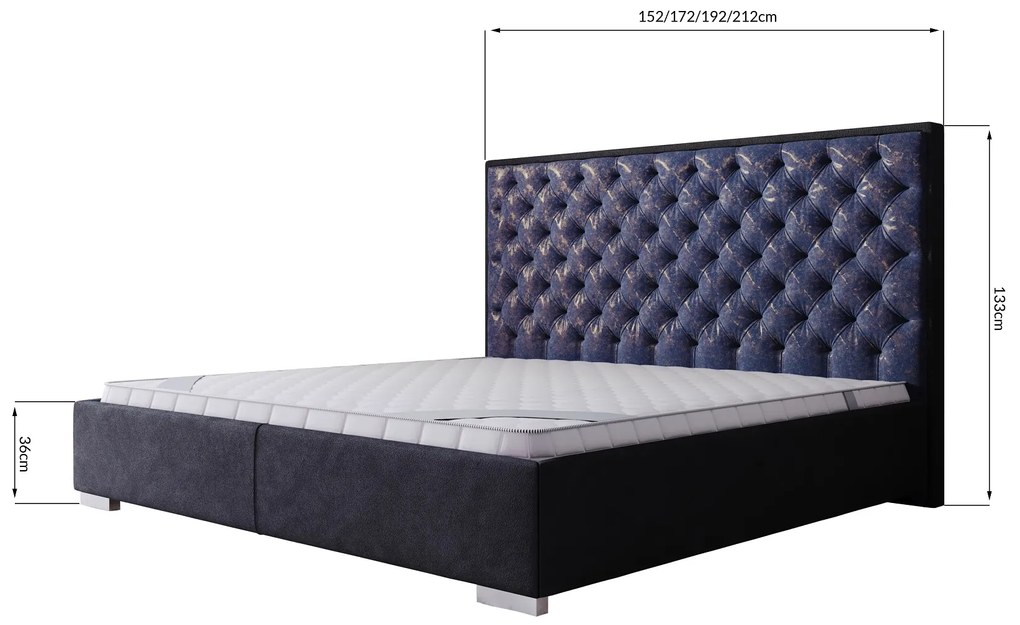 CARMEN 180X200 ČALÚNENÁ MANŽELSKÁ POSTEĽ S ROŠTOM NOVINKA 2021