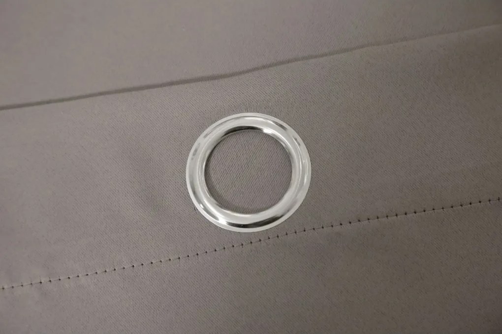 Sivo-hnedý záves OXFORD 140x250 cm Zavesenie: Kovové krúžky