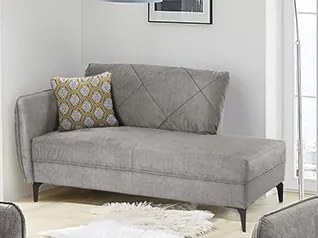 Lenoška-pohovka Novara, šedá látka