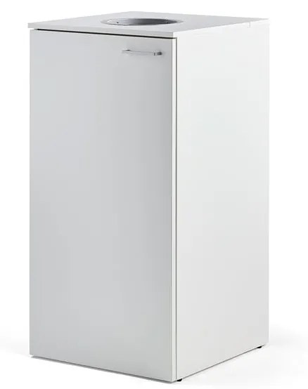 Kôš na triedenie odpadu FAHRENHEIT, biely, 1 x kôš s kolieskami