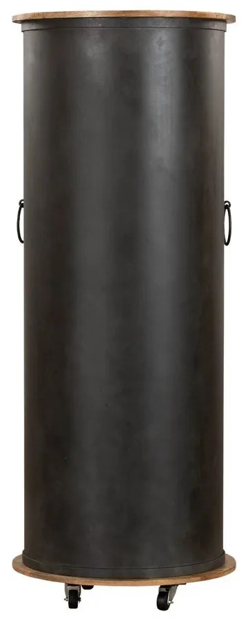 Čierna kovová vinotéka na 9 fliaš, 60x155 cm Luni – Interia Home &amp; Living