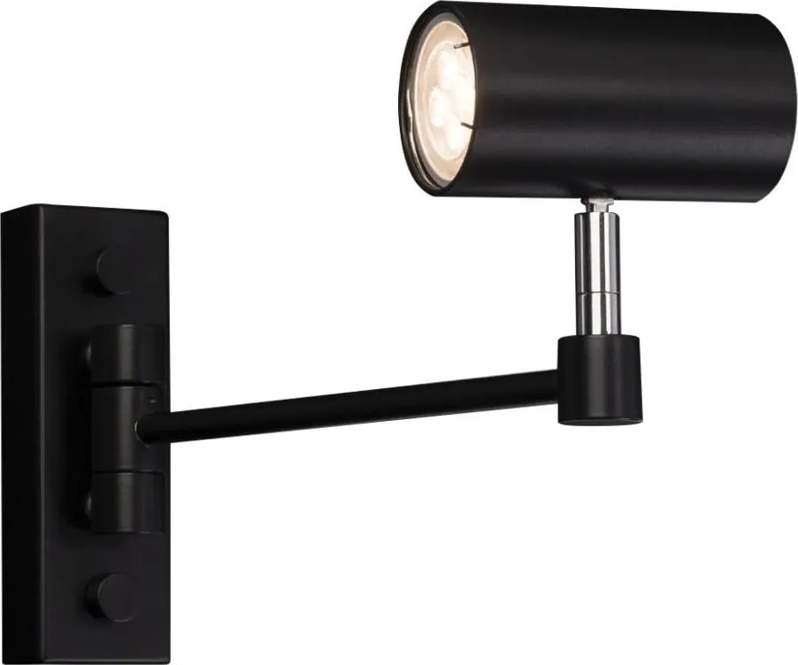 Shilo 2209 - Nástenná lampička FUSSA 1xGU10/15W/230V čierna