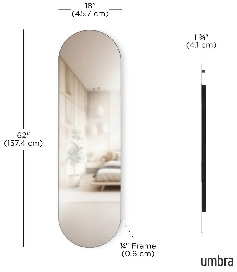 Nástenné/stojacie zrkadlo 46x157 cm Hubba – Umbra