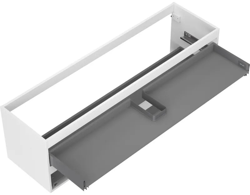 Mexen Box-A, závesná skrinka 160 cm, 2 zásuvky, biela matná, 91AX0-1600-470-2-01