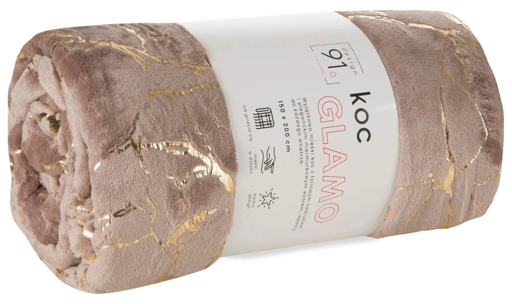 DEKA GLAMO 200X150 CM BÉŽOVÁ