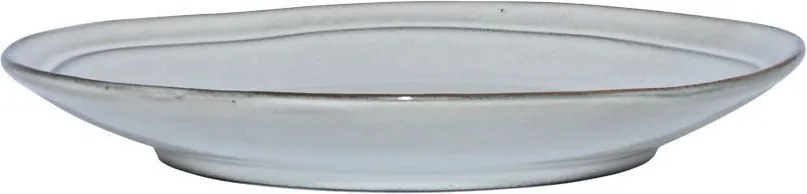 Plytký kameninový tanier Deline Dove 21 cm sivý