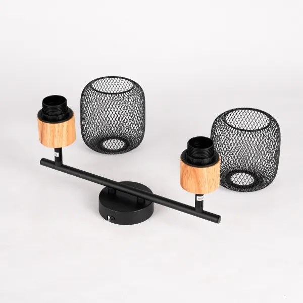 Brilagi - Bodové svietidlo BASKLITE 2xE27/15W/230V kaučukovník/čierna