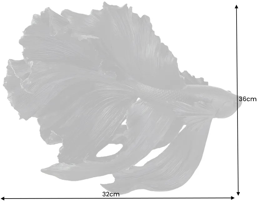 Ozdobná rybka Crowntail 35cm čierna