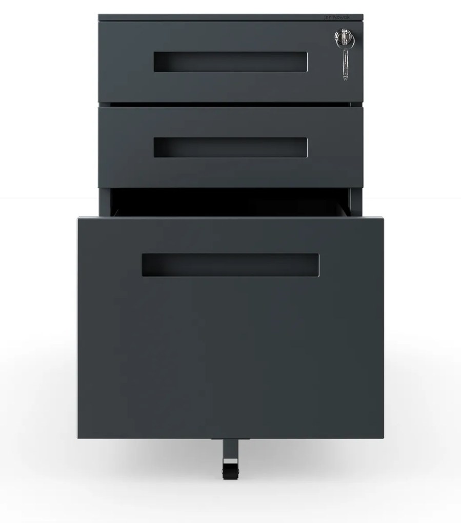 Kontajner pod stôl KATE 390 x 600 x 500 mm, antracitový