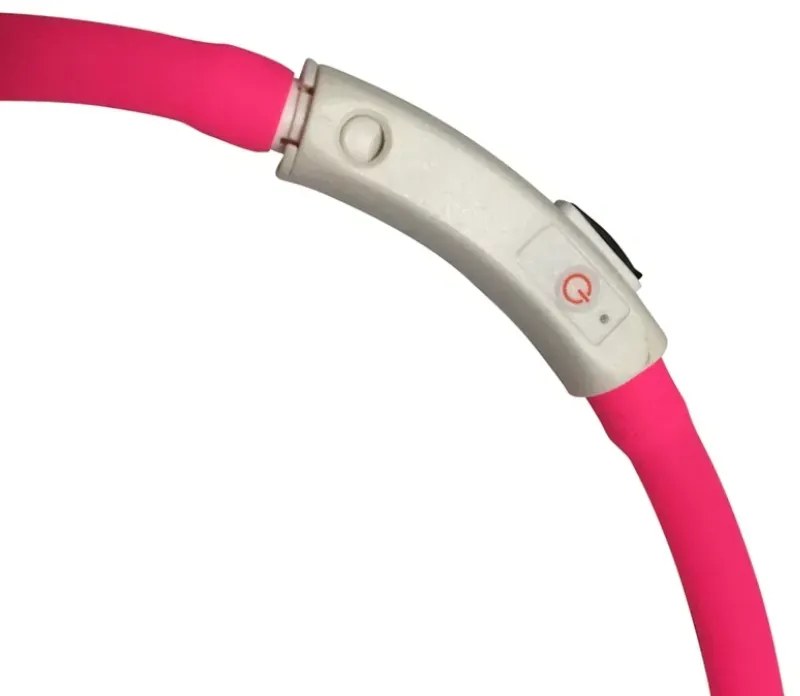 Nuxie LED svietiaci obojok pre mačku a psa 55 cm oranžový