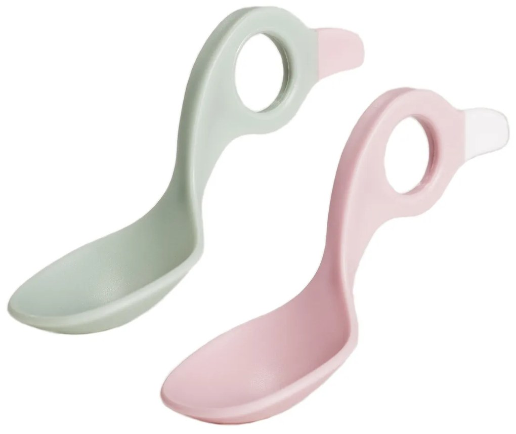 Detská lyžička All I Can Spoon 2 ks, zelená/ružová