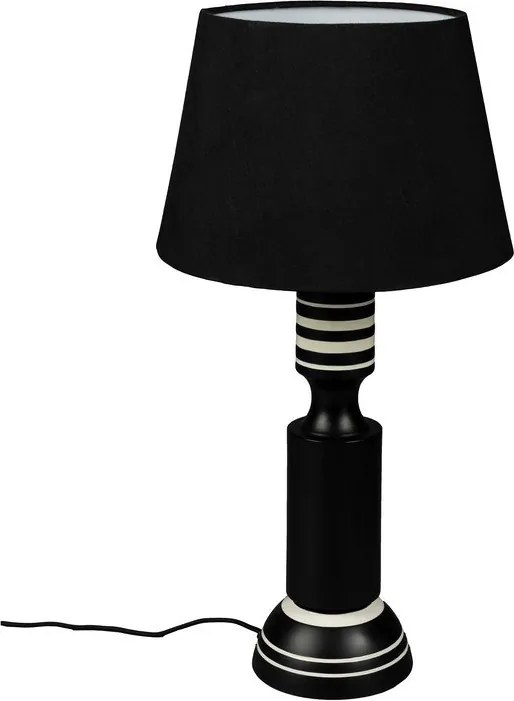 Čierna stolová lampa s textilným tienidlom (výška 60 cm) Virgil – Dutchbone