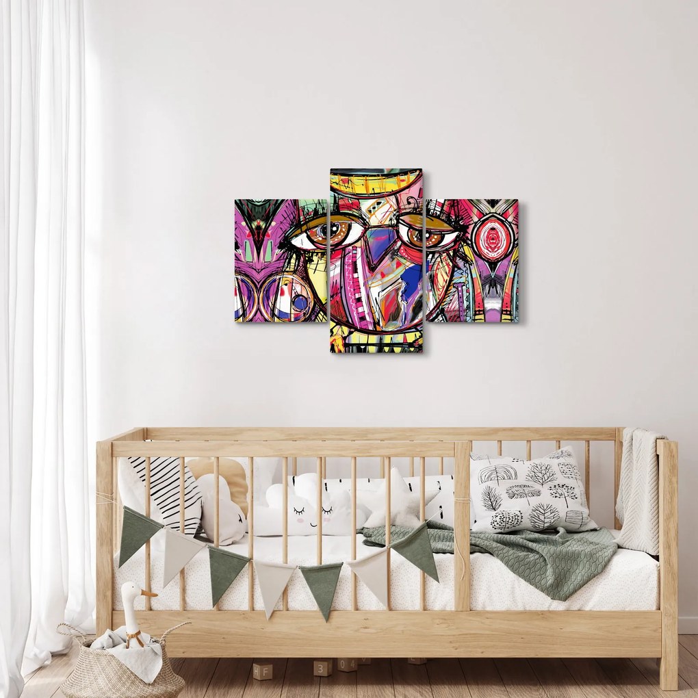 Obraz - Street art - sova (90x60 cm)