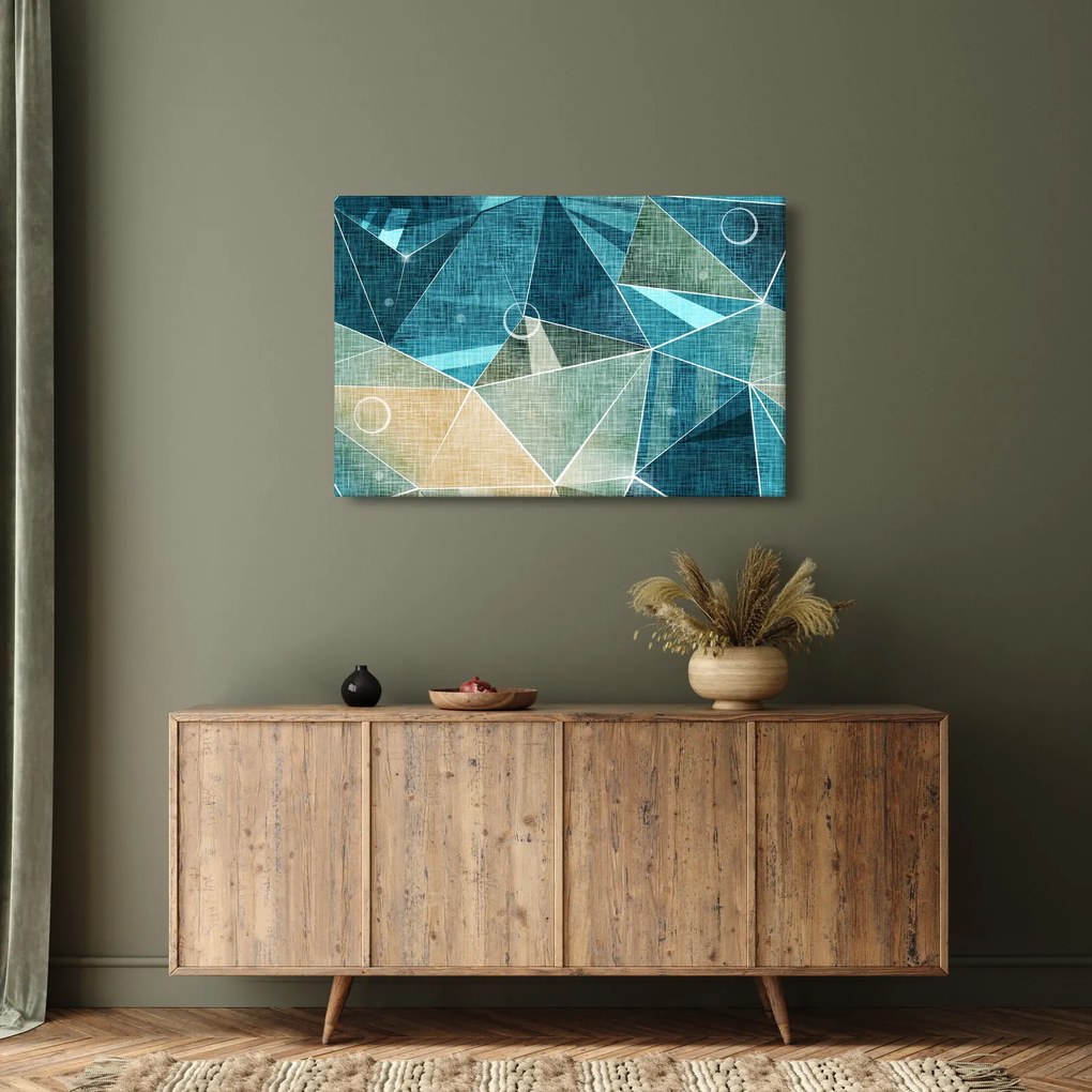 Obraz - Tyrkysová abstrakcia (90x60 cm)