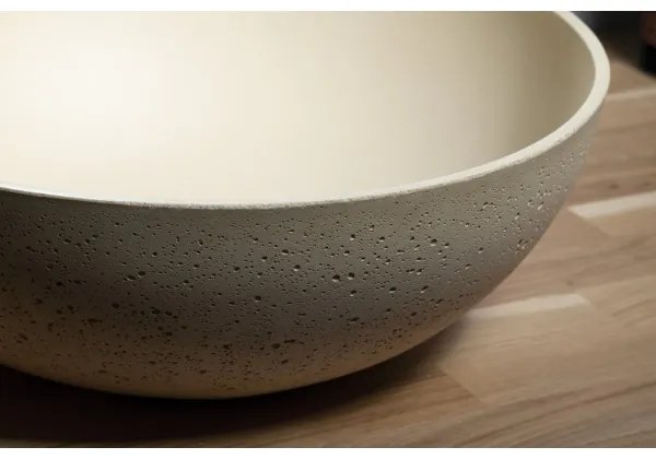 Sapho - Umývadlo na dosku FORMIGO Ø 39 cm betón/béžová