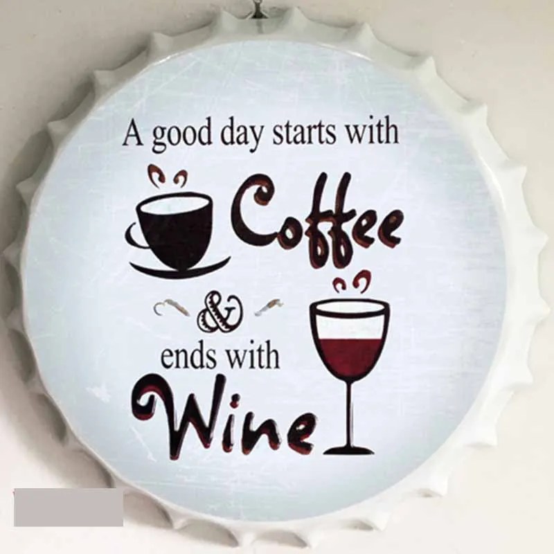 Ceduľa vrchnák Coffe & Wine