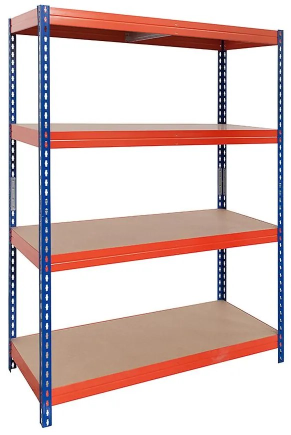 Skladový kovový regál 192x100x50 cm – 4 políc/300 kg