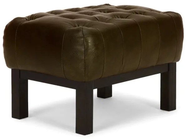 furniture-nabytek.cz - Masívny taburet Chesterfield Kingsfield z pravej kože, hnedý