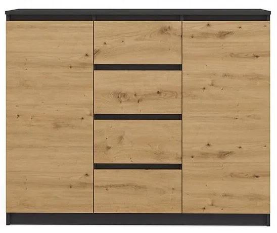 Komoda 2D4S Antracit/Artisan