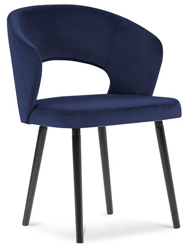 Modrá Zamatová stolička Elpis dĺžka 55 × šírka 56 × výška 80 cm WINDSOR & CO