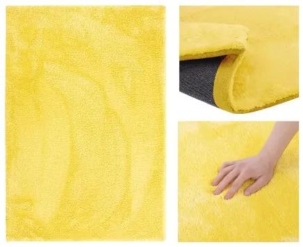 Sammer Plyšový koberec v rôznych rozmeroch v žltej farbe 4251838525845 50 x 80 cm
