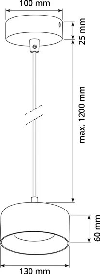 Brilagi - Luster na lanku AURA LUX 1xGX53/30W/230V čierna/dymová