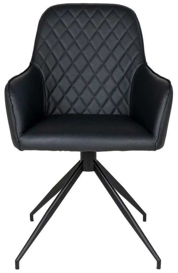 Čierne čalúnené jedálenské kreslo Harbo – House Nordic