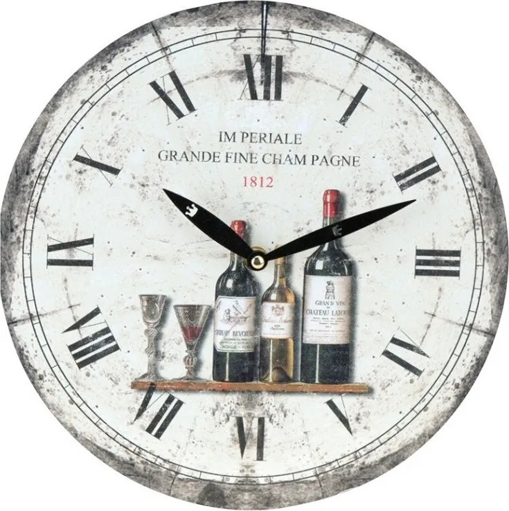 Nástenné hodiny Vineyard Champagne 28 cm