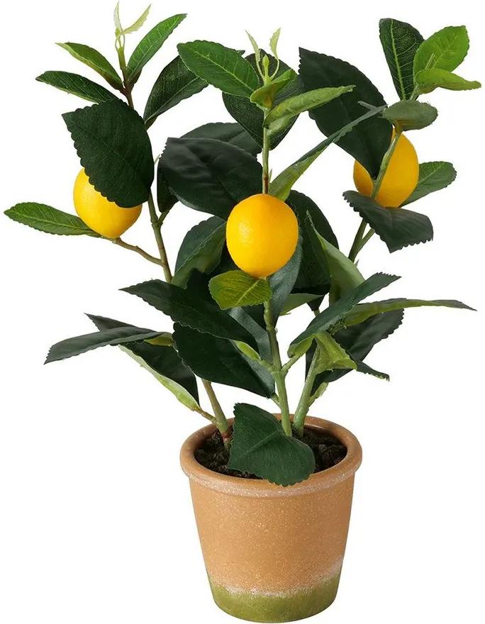 Boltze Umelý stromček v kvetináči Lemon