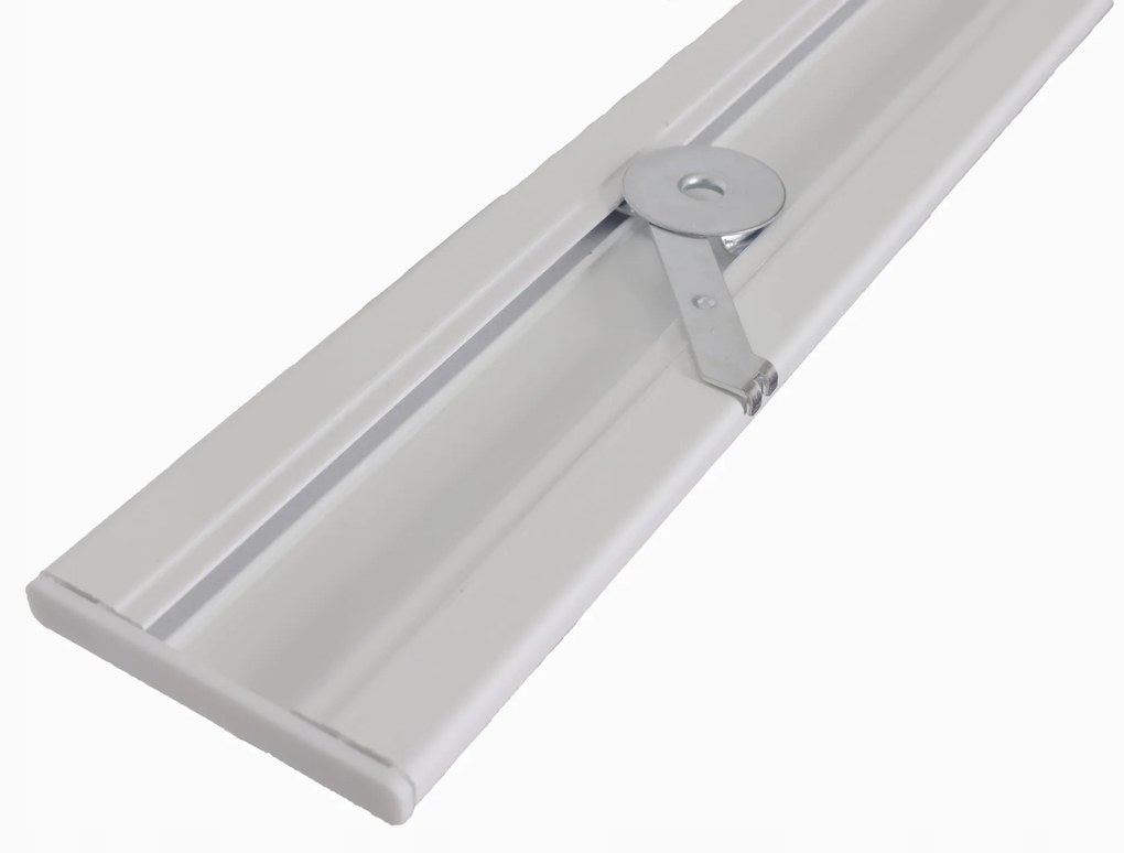 Dekorstudio Stropná hliníková dvojitá koľajnica SMALL Plus Dĺžka: 420cm, Typ príslušenstva: Bežce AS + Francúzsky háčik