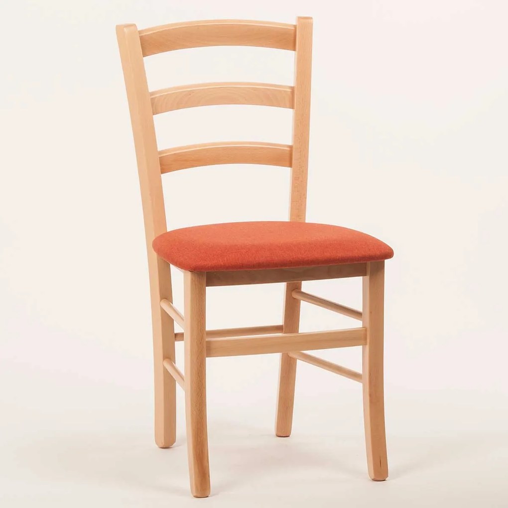 Stima stolička PAYSANE s čalúneným sedákom Vyberte odtieň ->: Dub Sonoma, Vyberte látku ->: LUX Terracotta 10