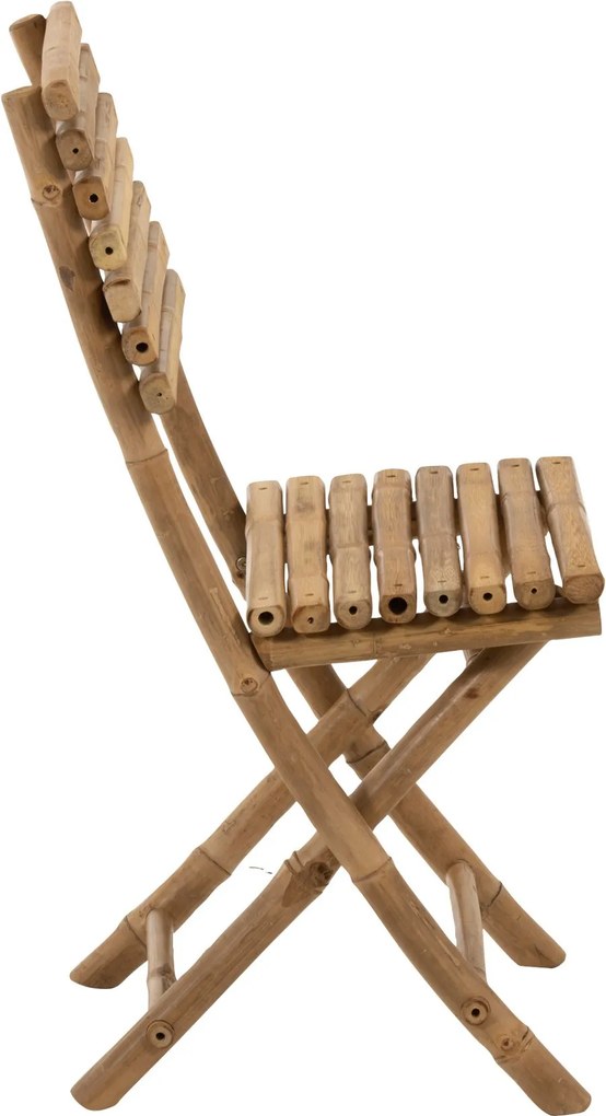 Prírodná bambusová skladacia stolička Bamboo Pliable - 54*45*85cm
