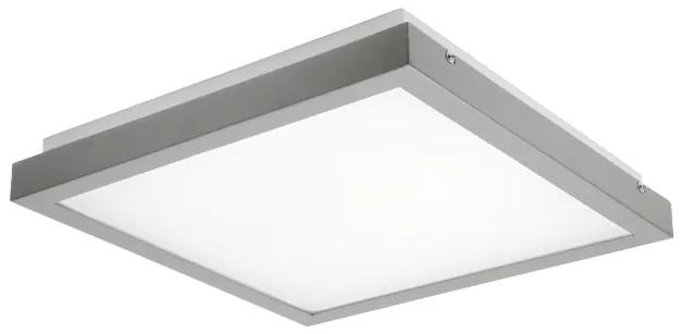 KANLUX Prisadené LED stropné osvetlenie s čidlom TYBIA, 38W, denná biela, 41x41cm, hranaté, šedobiele
