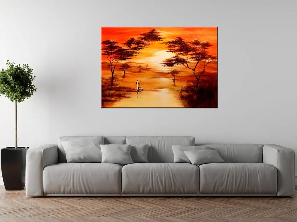 Gario Ručne maľovaný obraz Nádherná Afrika Rozmery: 100 x 70 cm