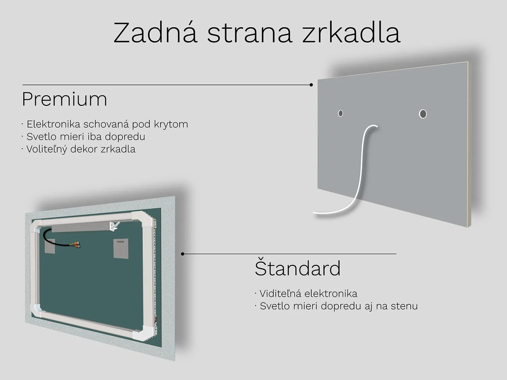 Zrkadlo do kúpeľne s LED osvetlením M16