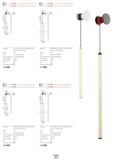 Redo 01-3301 - LED stmievateľná nástenná lampa SWING LED/9W/230V 3000/4000K CRI 90 biela