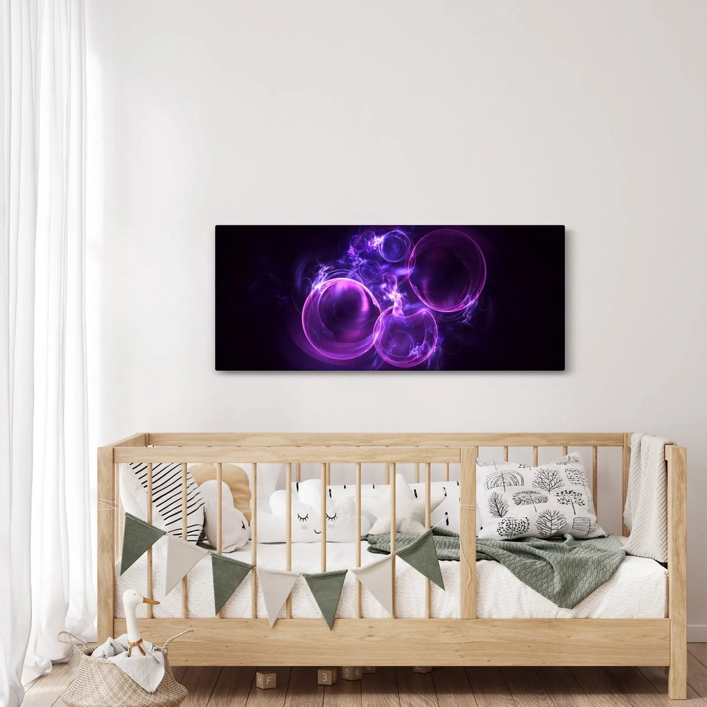 Abstraktný obraz bublín (120x50 cm)