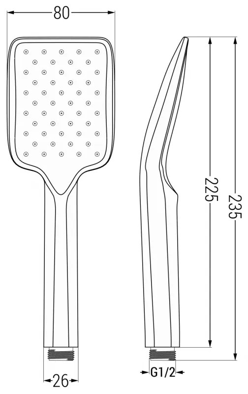 Mexen Uno, podomietkový sprchový set DR62, chrómová, 71435DR62-00