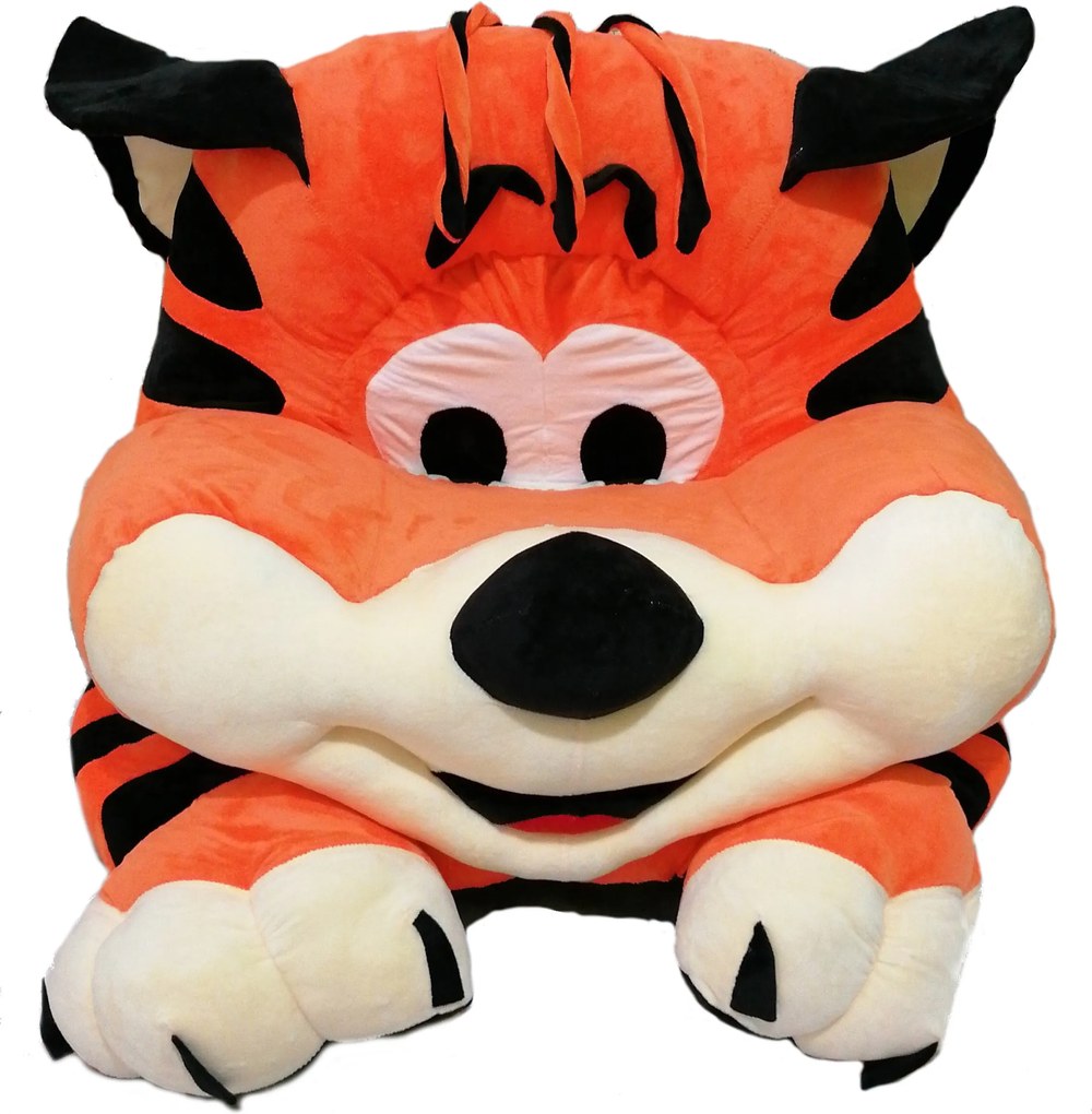 MBABY Detské kresielko oranžový Tigrík