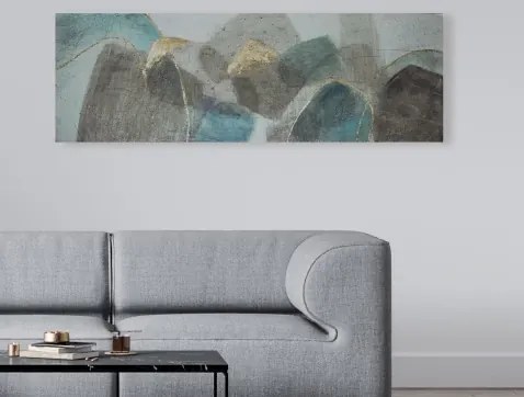 Ručne maľovaný obraz Abstrakce I 150x50 cm, 3D štruktúra%