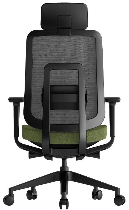 Kancelárska ergonomická stolička K42 — sieť, látka, čierna / viac farieb Zelená