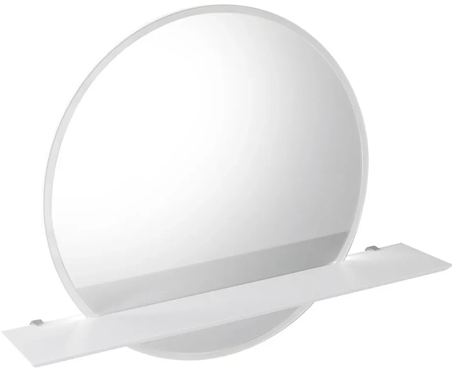 Sapho Sapho, VISO LED podsvietené guľaté zrkadlo priemer 70cm s policou, biela mat, VS070-01