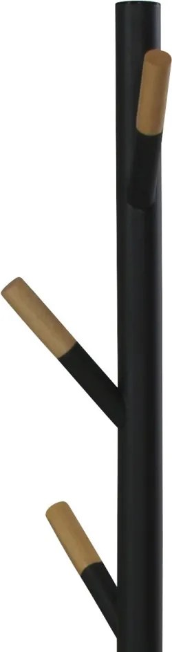 Stojací vešiak Arnold, čierny/borovica